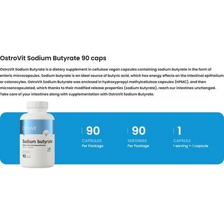 OstroVit sodium butyrate, 3x90 capsules