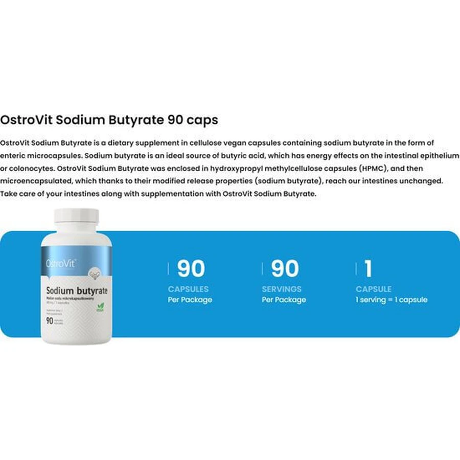 OstroVit sodium butyrate, 3x90 capsules