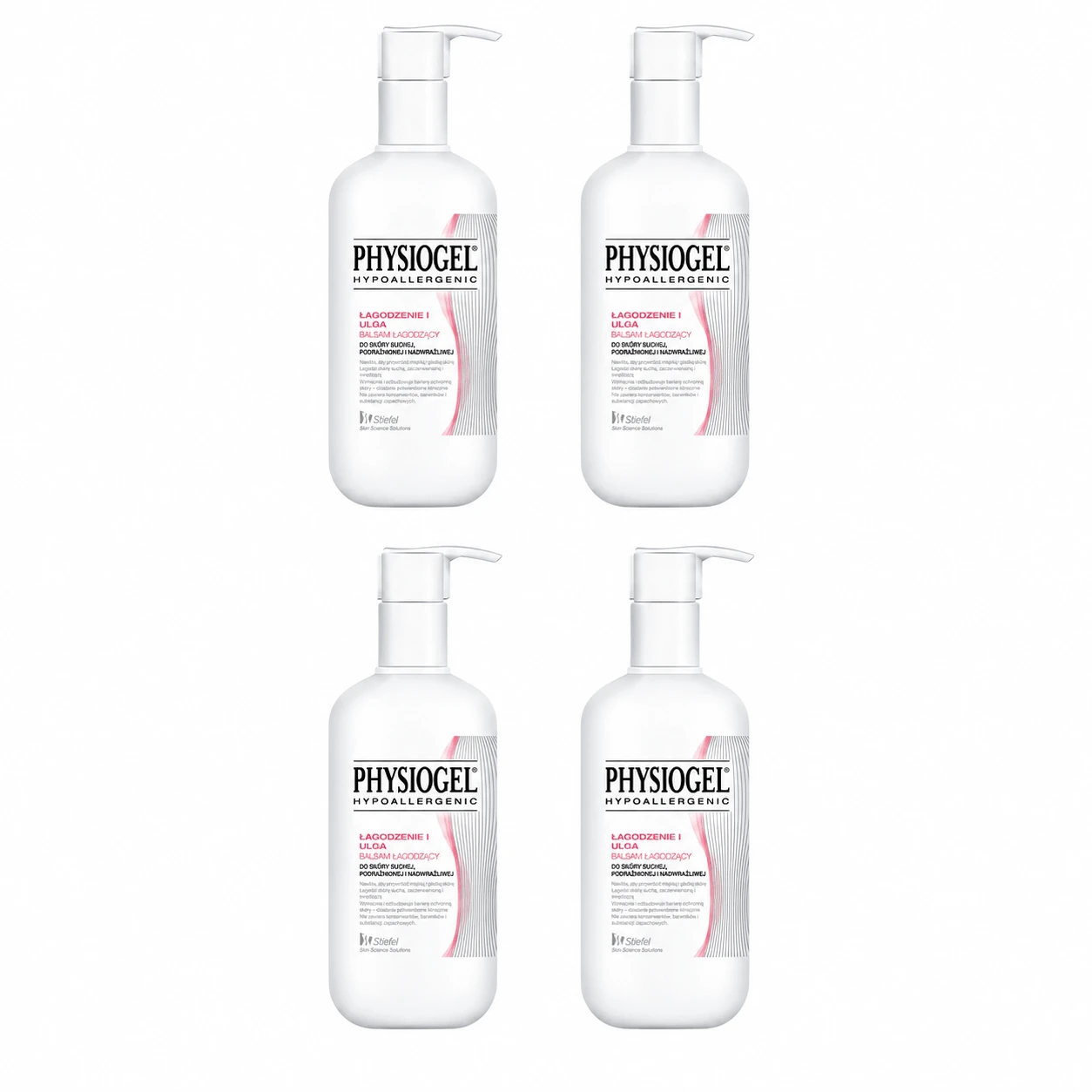 Physiogel, 4x400 ml Soothing and Relieving Lotion, dry, irritated and hypersensitive skin
