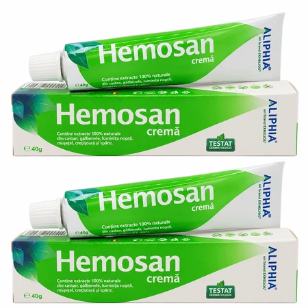 Hemosan Aliphia cream for inflamed areas, 2x40 g, Exhelios