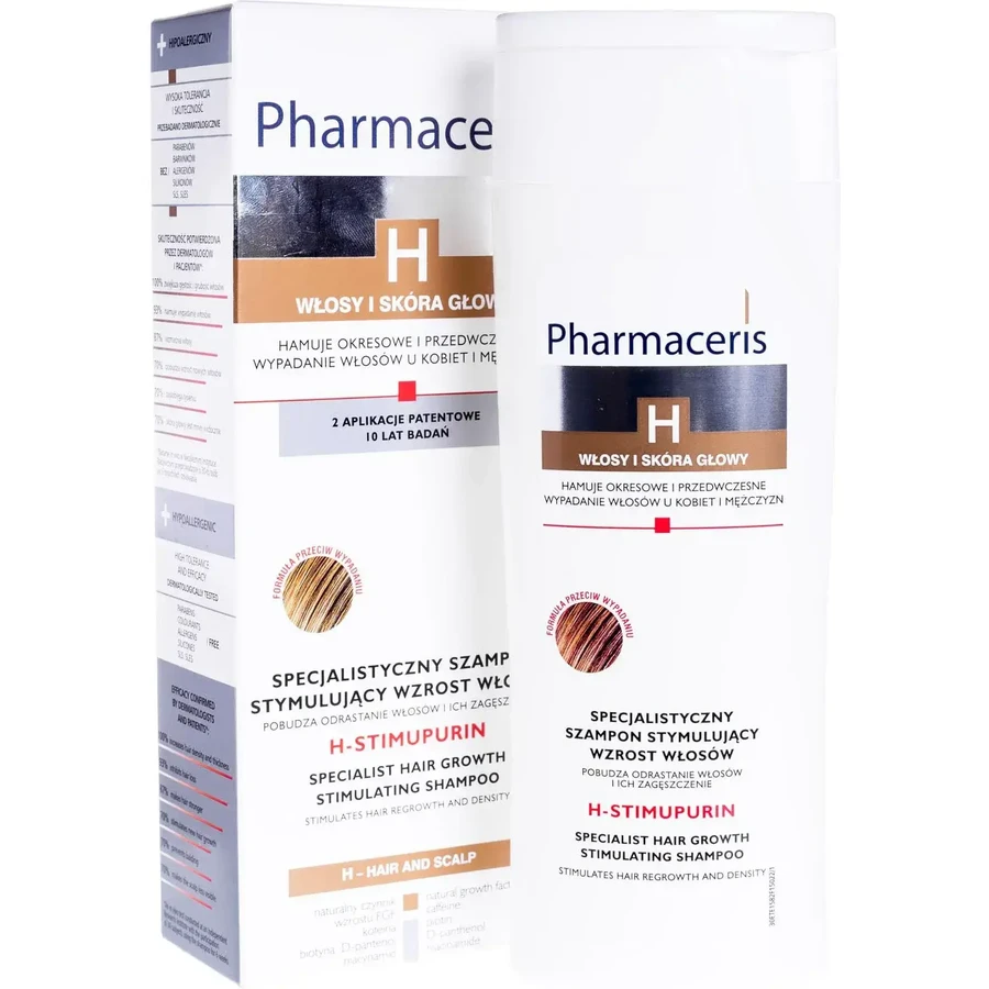 Pharmaceris H Stimupurin, Shampoo voor haargroei, 2x250 ml