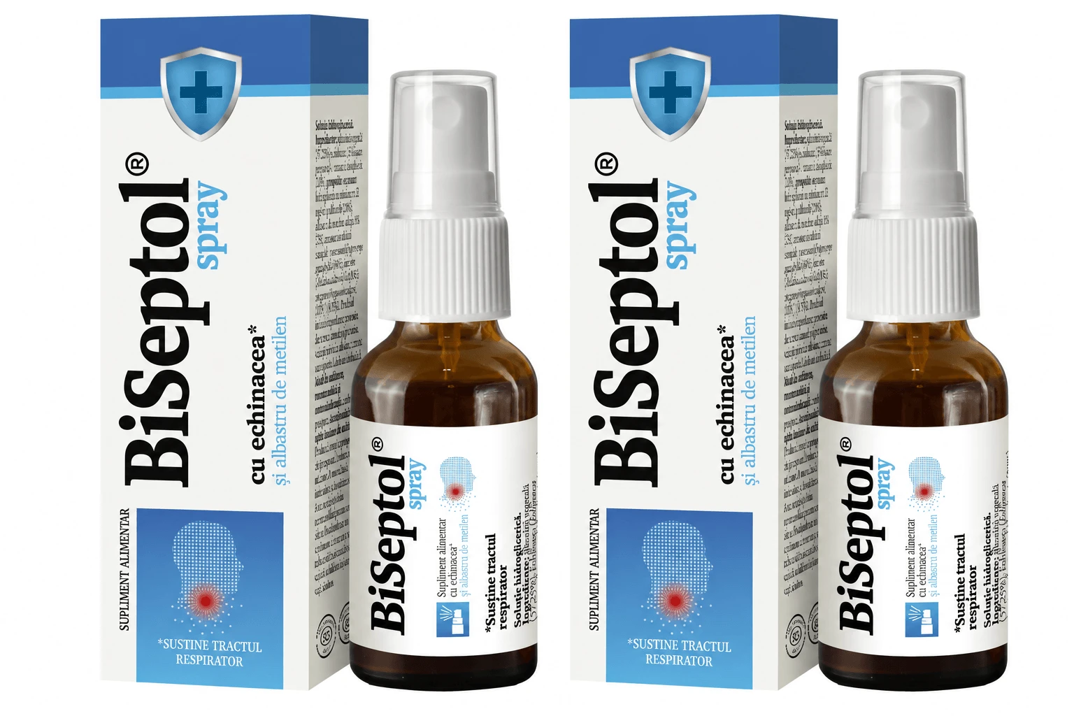 BiSeptol Echinacea and Methylene Blue Spray, 2x20 ml, Dacia Plant