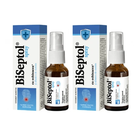 BiSeptol: spray de equinácea y azul de metileno, 2 x 20 ml, Dacia Plant