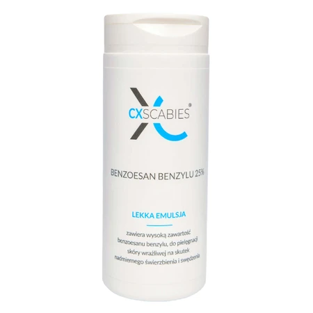 CxScabies Benzyl benzoate 25%, light emulsion for scabiei and itchy skin, 2x100 ml