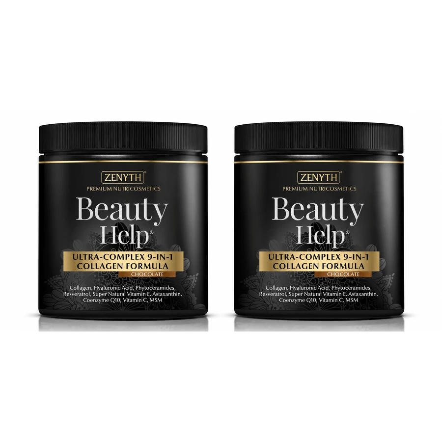 Beauty Help Ultra-Complex 9-in-1 Collagen Formula Schokoladengeschmack, 2x300 g, Zenyth