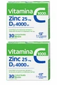 Vitamine C 1000 mg + Zn 25 mg + D3 4000 IU, 2x30 comprimés pelliculés, Fiterman