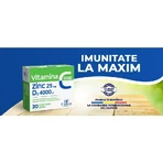 Vitamina C 1000 mg + Zn 25 mg + D3 4000 UI, 2x30 comprimidos recubiertos, Fiterman