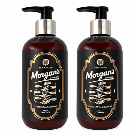 Crema pentru bucle Men's Curls Cream Professional Grooming, 2x250 ml, Morgan's