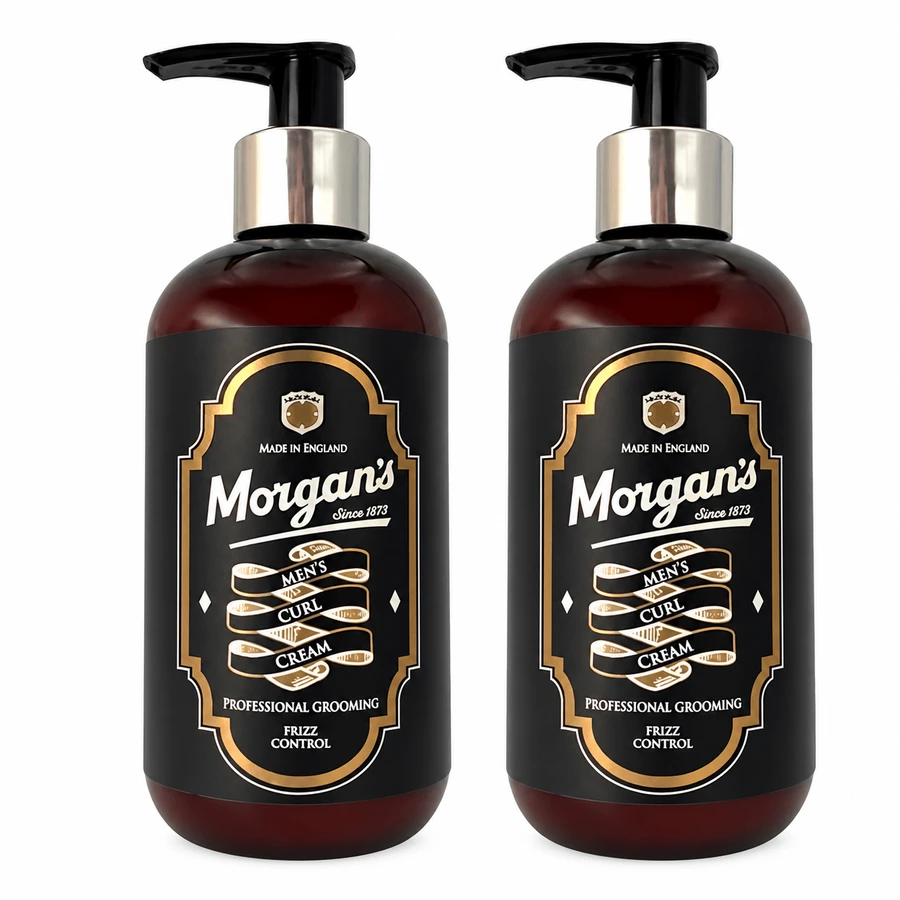 Crema pentru bucle Men's Curls Cream Professional Grooming, 2x250 ml, Morgan's