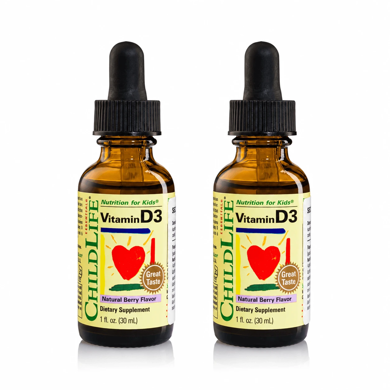 Childlife Essentials vitamin D3 drops for children 500 IU, 2x30 ml, Secom
