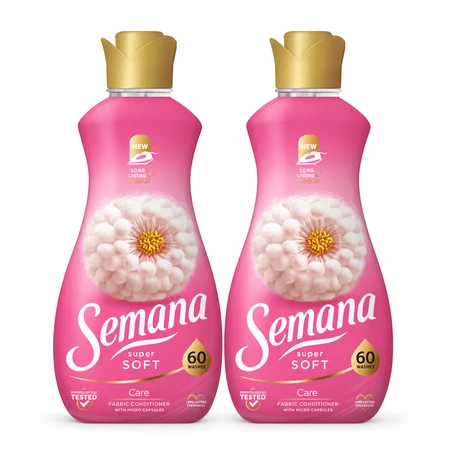Soft Care Weichspüler, 2x1,2 l, Semana
