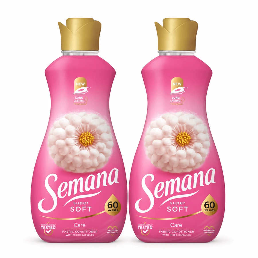 Soft Care Weichspüler, 2x1,2 l, Semana