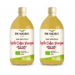 Oțet din cidru de mere nefiltrat, 2x500 ml, De Nigris