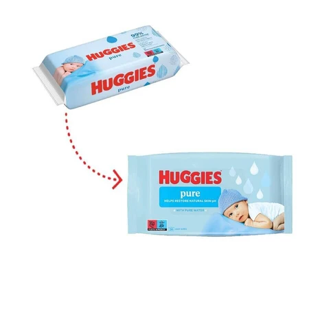 Pure vochtige doekjes, 224 stuks, Huggies