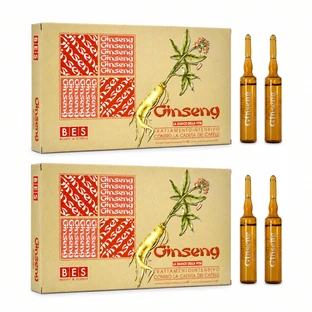 Trattamento contro la caduta dei capelli Ginseng, 2x12 fiale, Bes Beauty & Science