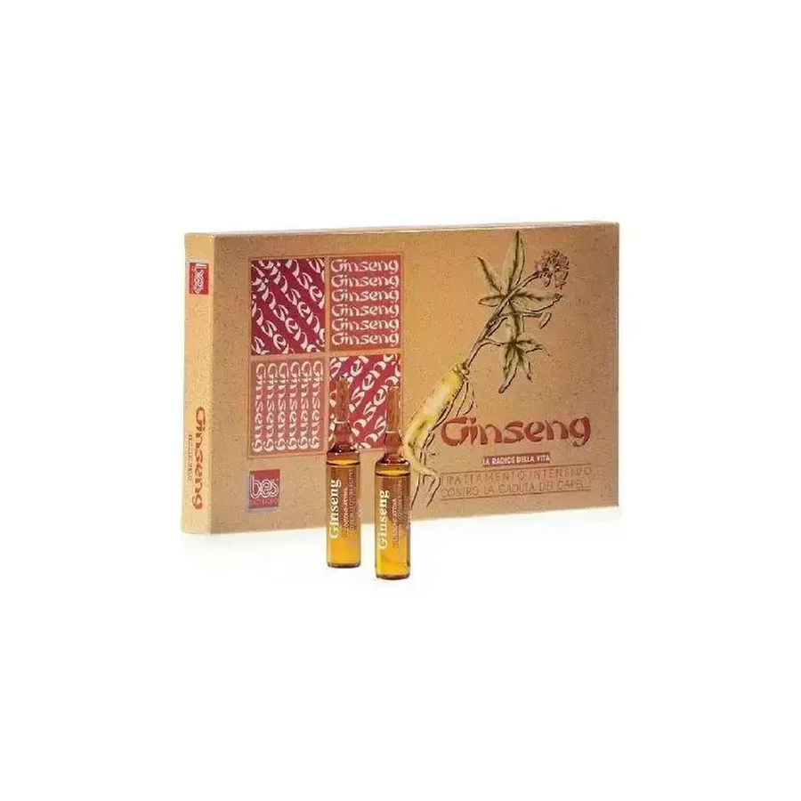 Tratament contra căderii părului Ginseng, 2x12 fiole, Bes Beauty & Science