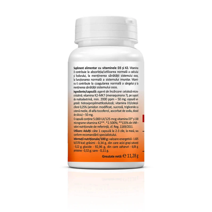 Vitamina D3+K2 Forte, 240 gélules, Zenyth