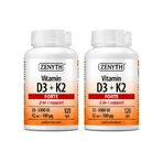 Vitamina D3+K2 Forte, 240 gélules, Zenyth