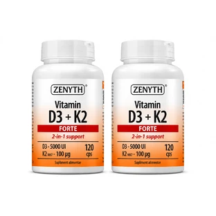 Vitamina D3+K2 Forte, 240 gélules, Zenyth