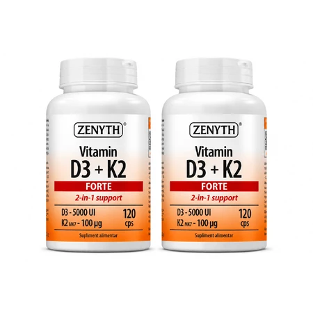 Vitamina D3+K2 Forte, 240 gélules, Zenyth