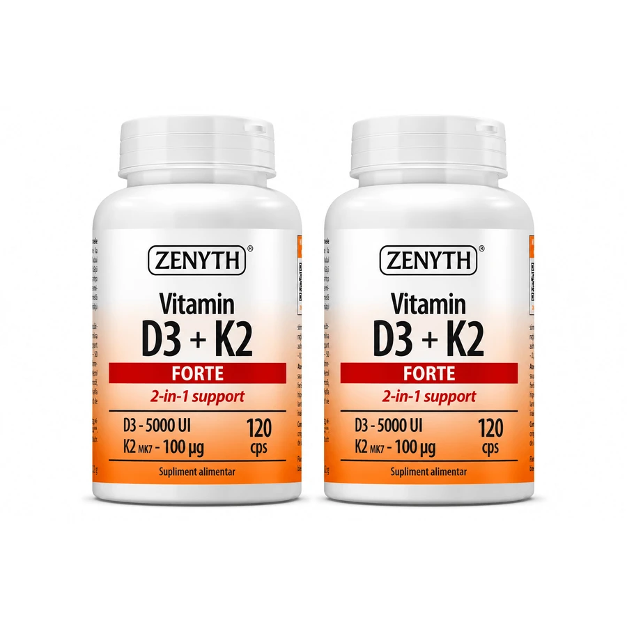Vitamina D3+K2 Forte, 240 gélules, Zenyth