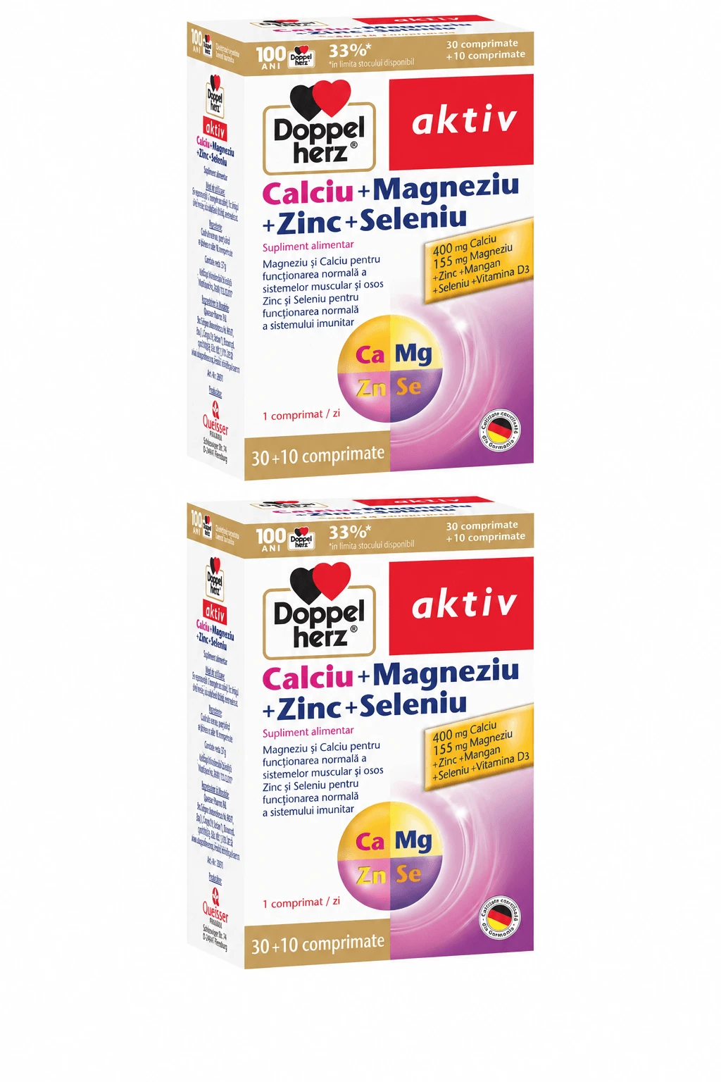 Doppelherz 2x40 tablets Calcium + Magnesium + Zinc + Selenium