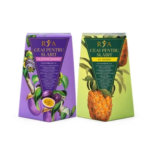 Tè dimagrante al frutto della passione, 60 g + all'ananas, 60 g, Rya Vita