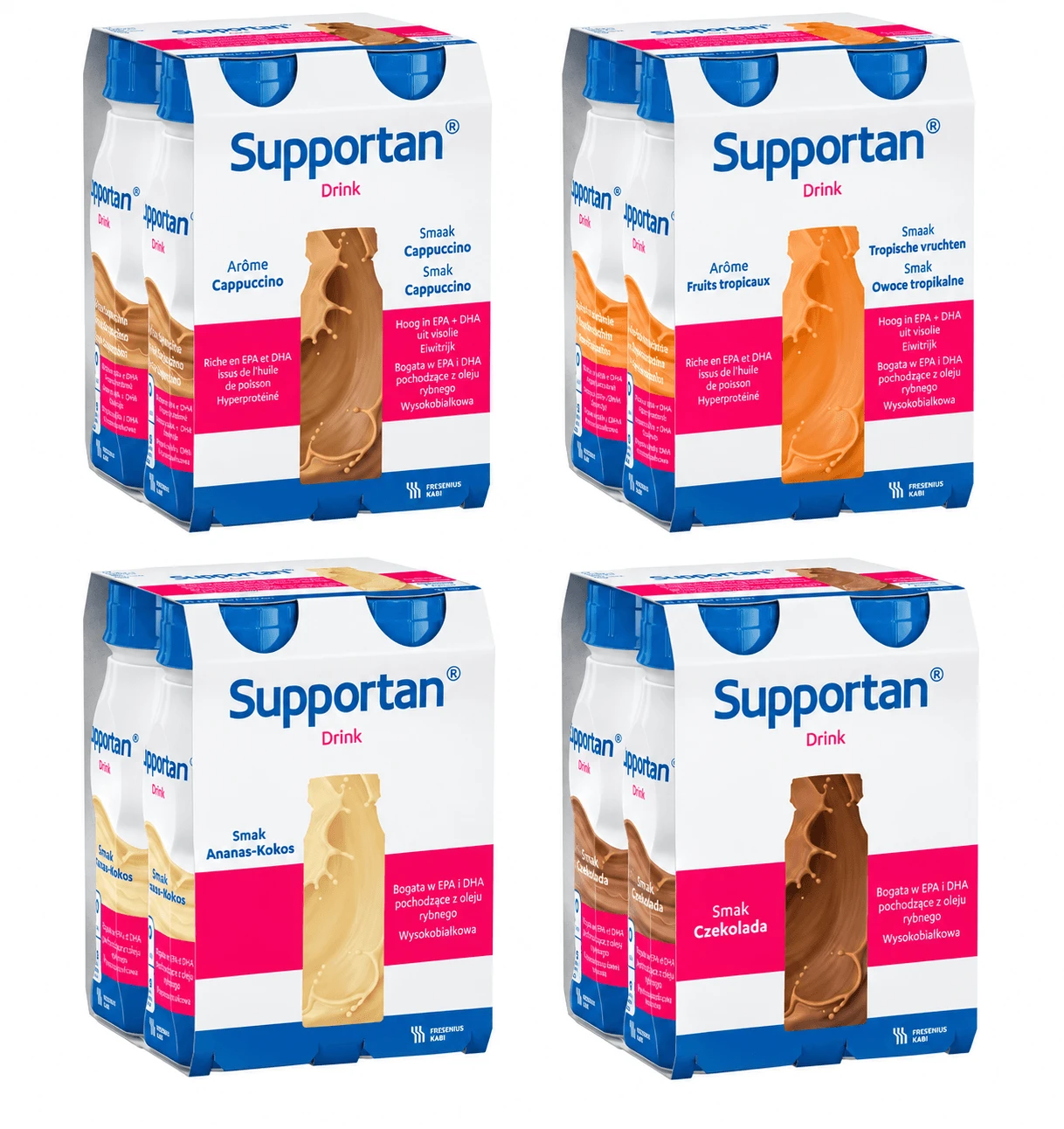 Supportan Nutritional Drink, Mixed Flavor, 16 x 200 ml