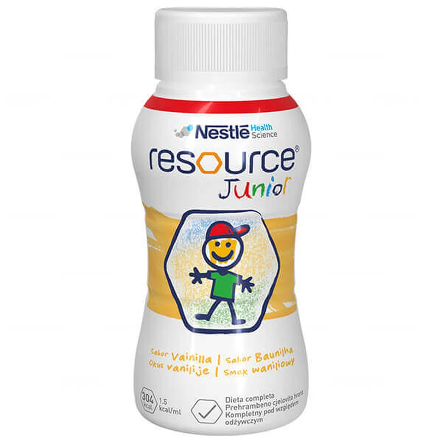 Resource Junior, nutritional formula for children over 1 year old, mixed flavors, 12 x 200 ml 