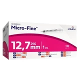 Embecta Micro-Fine U-100 Insulin Syringes, 12.7 mm, 29G, 1 ml (100 pieces)