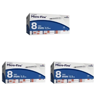 Embecta Micro-Fine U-100 Insulin Syringe, 8 mm, 30G, 0.5 ml, 300 pieces