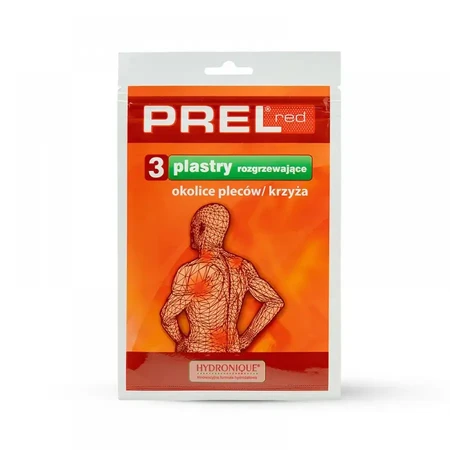 Hydrożelowy plaster rozgrzewający Hydronique, 18 (6x3) płastry, Prel Red: ceny i cechy