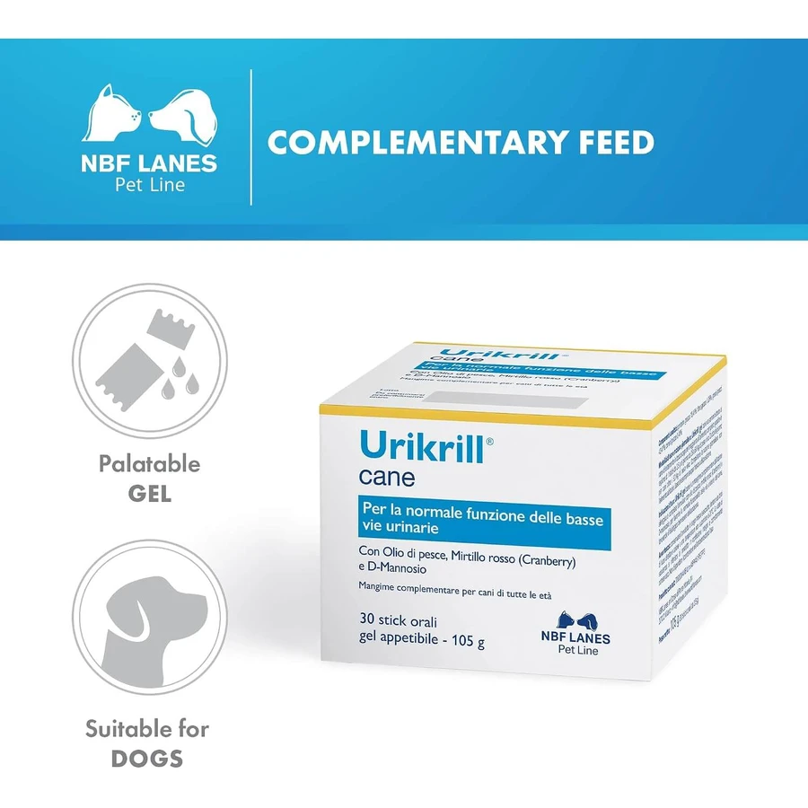 Gel per cani Urikrill, 3x30 bustine