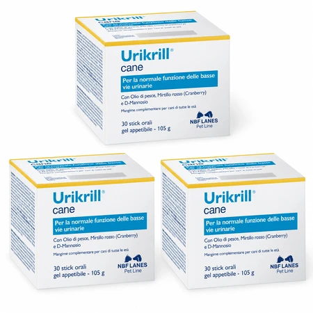 Gel per cani Urikrill, 3x30 bustine