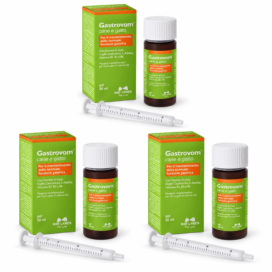 Gastrovom Gel per cani e gatti, 3 x 50 ml