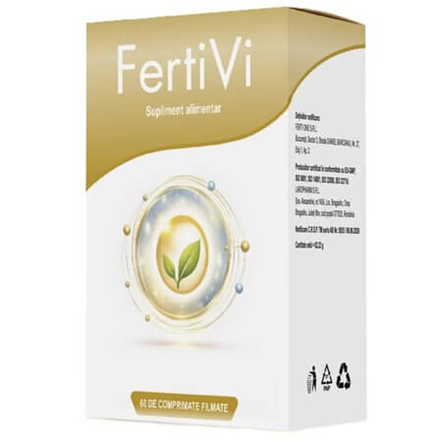 Complesso vitaminico e minerale, 60 compresse rivestite con film, FertiVi