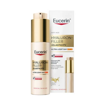 Crème visage SPF 50, Hyaluron-Filler + Élasticité, 50 ml, Eucerin