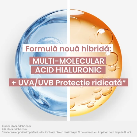 Triple-Action Anti-Aging Facial Fluid with SPF 50, Bioactive Hyaluron B3, 40 ml, Avene