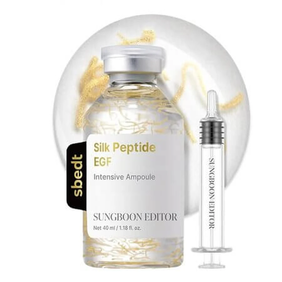 Sérum concentrado, ampolla lifting intensiva con péptidos de seda y EGF, 40 ml, Sungboon Editor