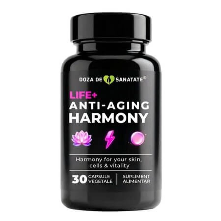 Anti-Aging Harmony Life+, 30 vegetarische Kapseln, Doza de Sanatate