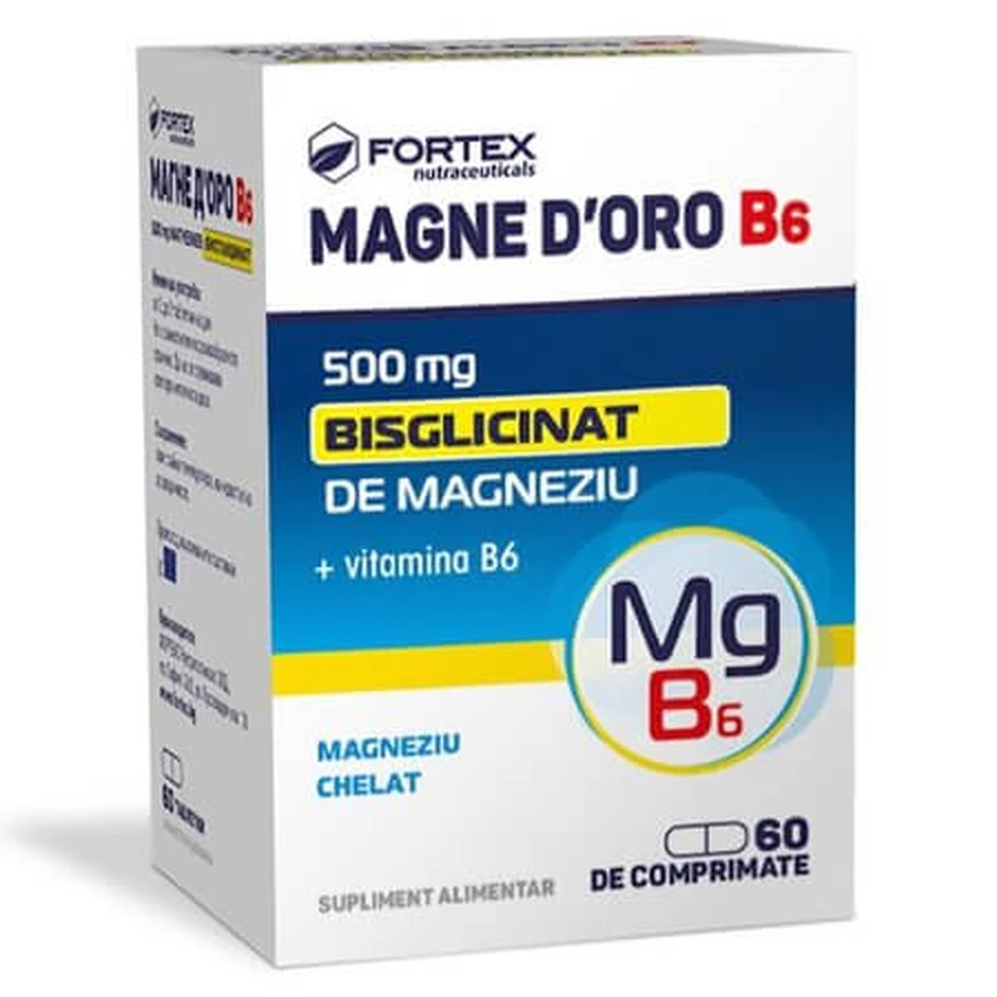 Magne D'oro B6, 60 tabletten, Fortex Nutraceuticals