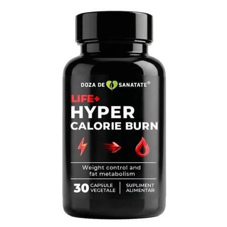 Hyper Calorie Burn Life+, 30 vegetarian capsules, Doza de Sanatate