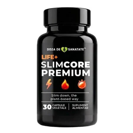 Slimcore Premium Life+, 30 vegetarian capsules, Doza de Sanatate