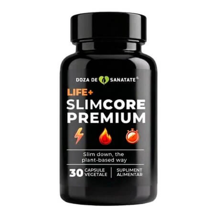 Slimcore Premium Life+, 30 vegetarian capsules, Doza de Sanatate
