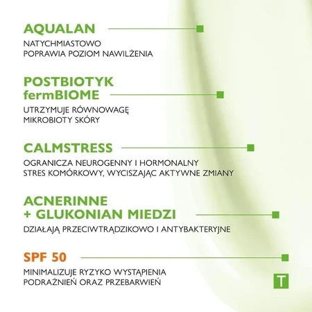 Pharmaceris T Sebo-Moistatic, crema viso idratante e lenitiva, SPF 50, 50 ml