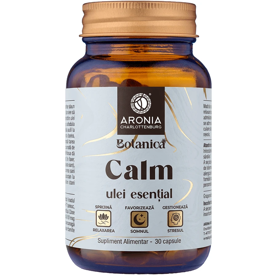 Ätherisches Öl „Calm“ – Kapseln mit 5 ätherischen Ölen für tiefe Entspannung, erholsamen Schlaf und Stressbewältigung | Botanica