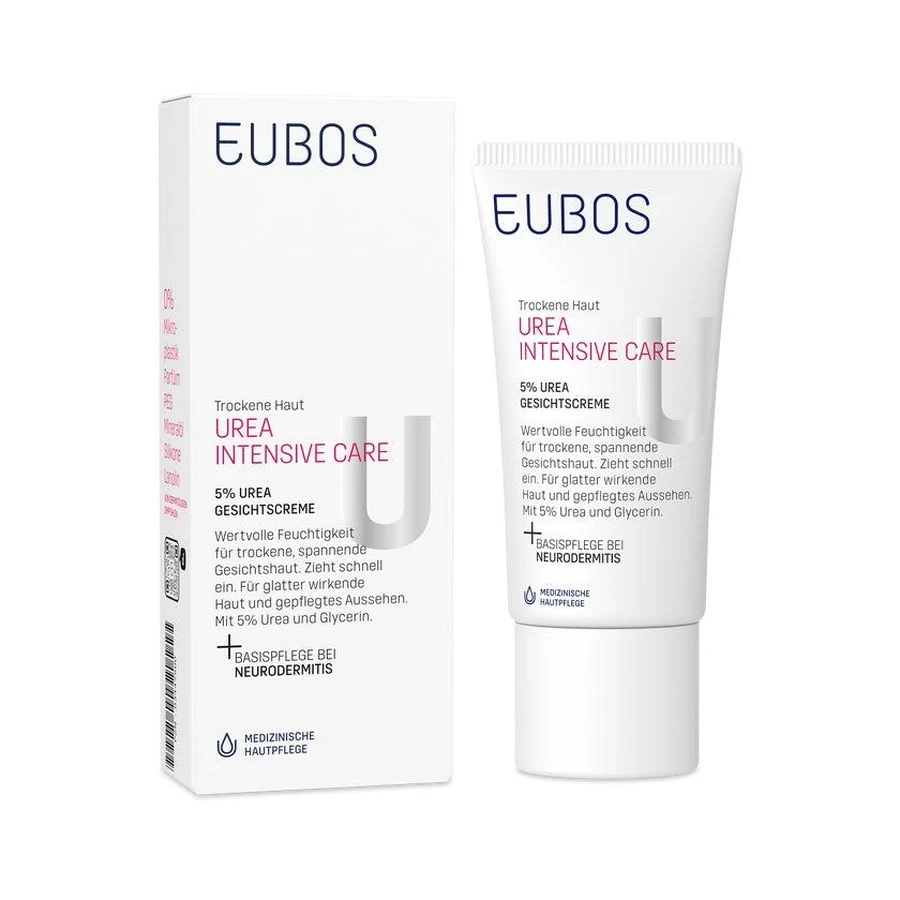 EUBOS UREA Soin intensif : crème visage à 5 % d'urée pour peaux sèches, 50 ml
