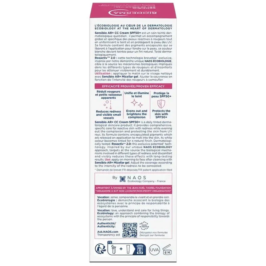Bioderma Sensibio Ar+ Crème CC SPF 50+, 40 ml