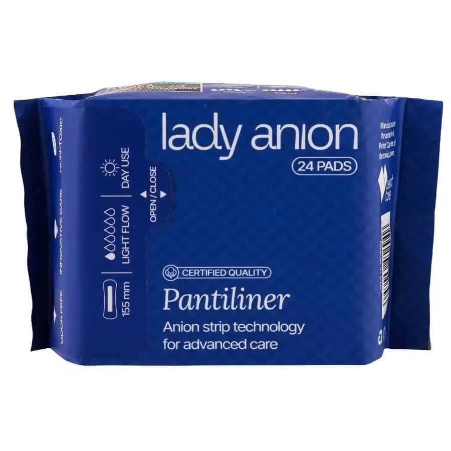 Wingless panty liners, 24-pack, Lady Anion
