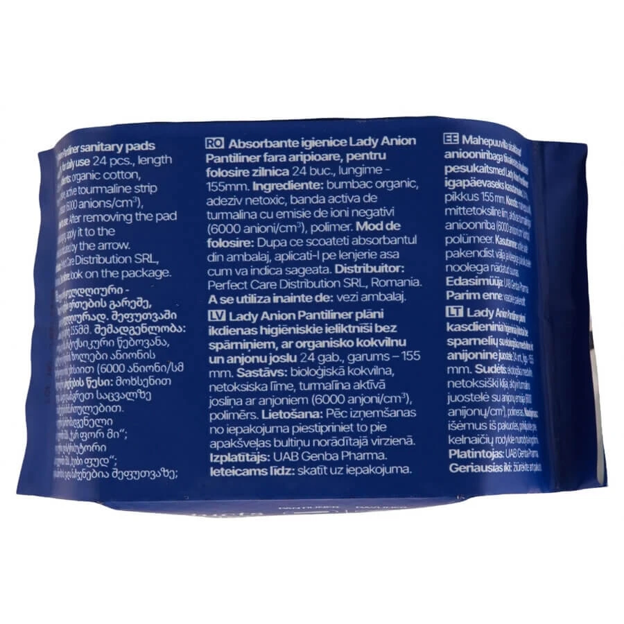 Inlegdoekjes zonder vleugeltjes, verpakking van 24 stuks, Lady Anion